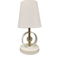 House of Troy Bryson Mini 7" Weathered Brass and White Table Lamp