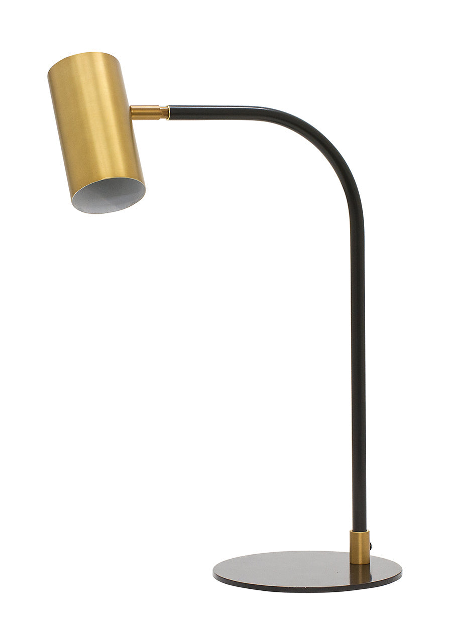House of Troy Cavendish LED 16" Weathered Brass and Black Table Lamp