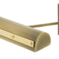 House of Troy Classic Traditional 14" Antique Brass with Polished Brass Accents Picture Light with Rivet Motif (Ball and Strap)