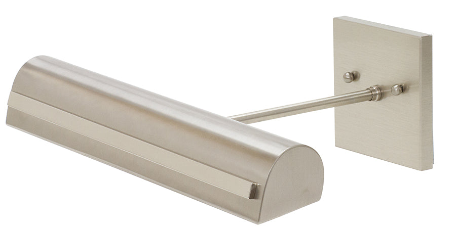 House of Troy Classic Traditional 14" Satin Nickel with Polished Nickel Accents Picture Light with Strap Motif