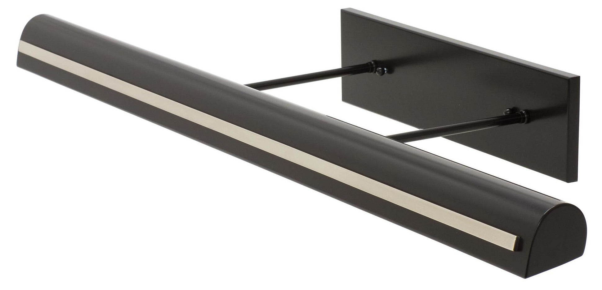 House of Troy Classic Traditional 24" Black with Polished Nickel Accents Picture Light with Strap Motif