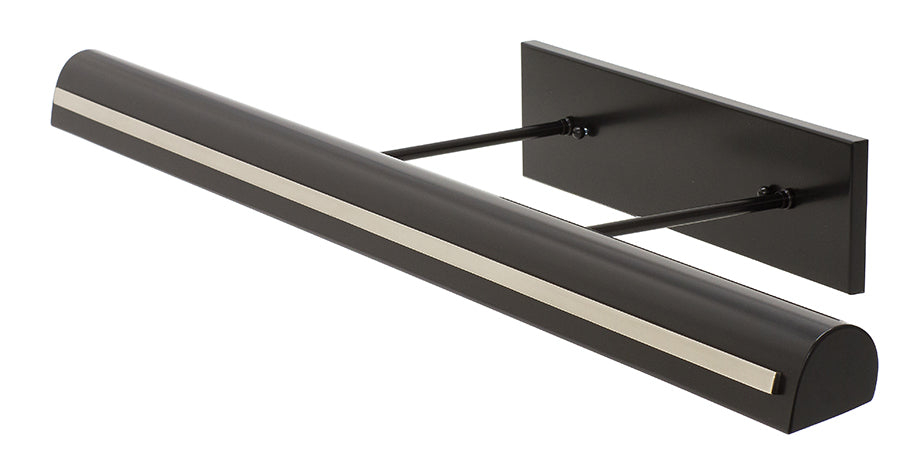 House of Troy Classic Traditional 36" Black with Polished Nickel Accents Picture Light with Strap Motif