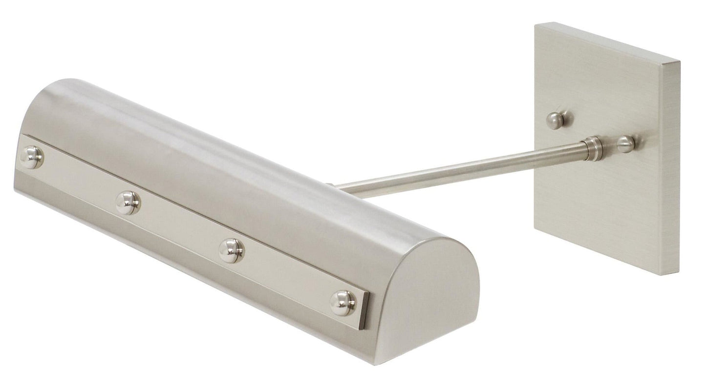 House of Troy Classic Traditional 36" Satin Nickel with Polished Nickel Accents Picture Light with Rivet Motif (Ball and Strap)