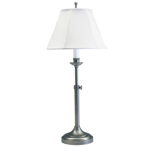 House of Troy Club Adjustable Antique Silver Table Lamp