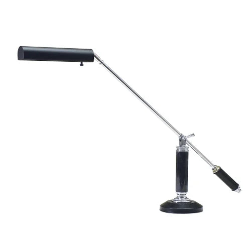 House of Troy Counter Balance Fluorescent 21" Chrome and Black Marble Piano Lamp