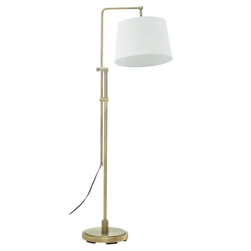 House of Troy Crown Point Adjustable Downbridge Antique Brass Floor Lamp