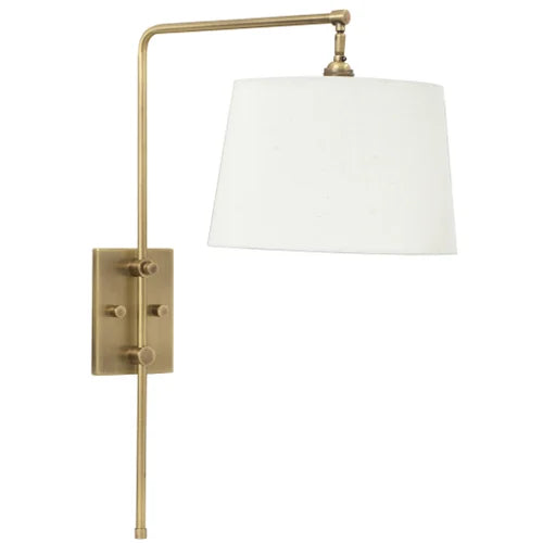 House of Troy Crown Point Adjustable Downbridge Antique Brass Wall Lamp