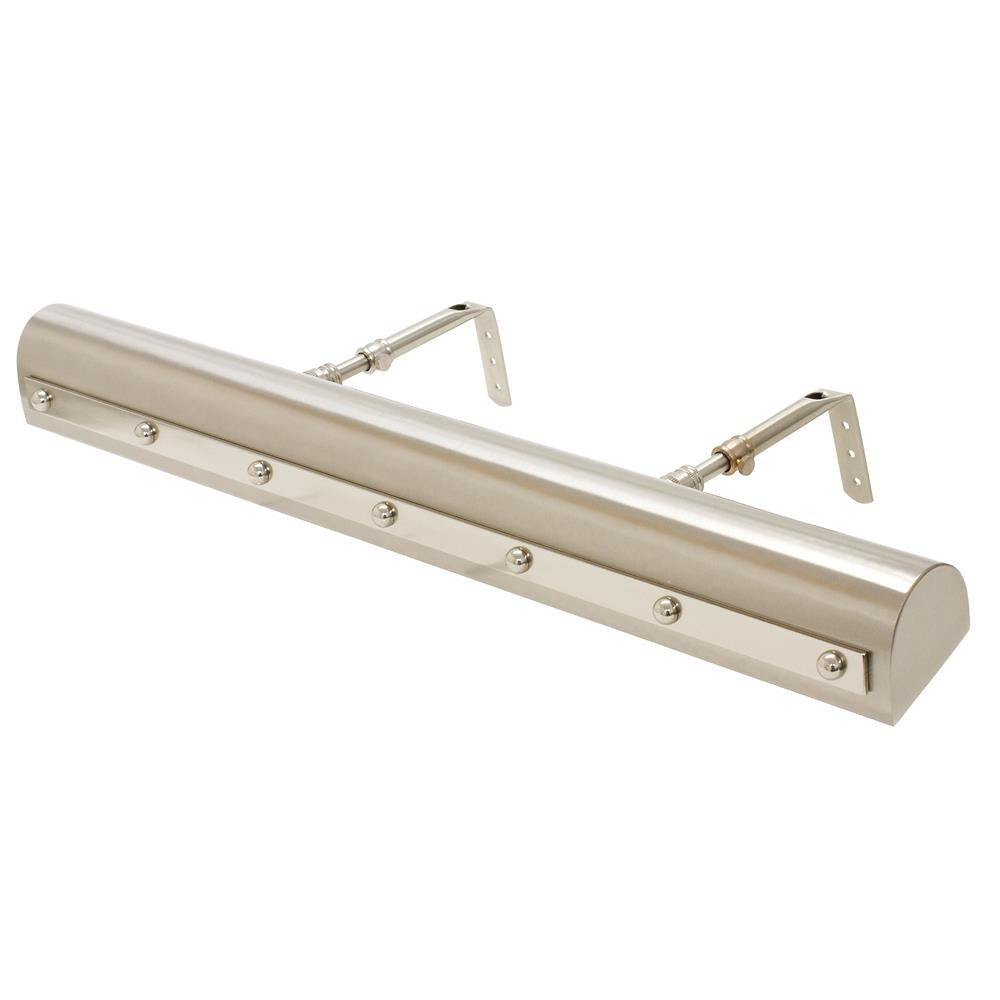 House of Troy Custom Picture Lights 24" Satin Nickel with Polished Nickel Accents Picture Light with Rivet Motif (Ball & Strap)