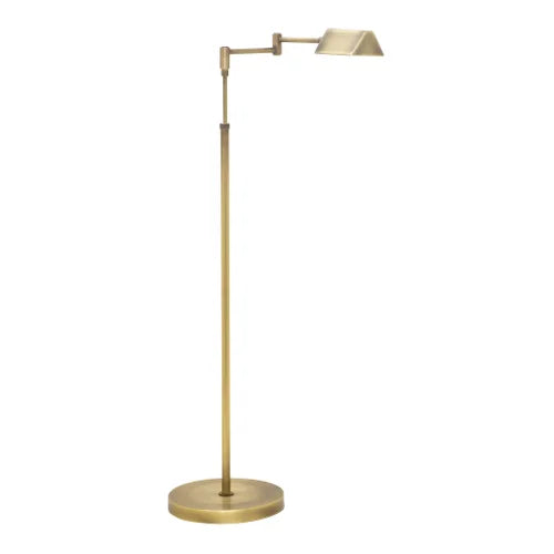 House of Troy Delta LED Task Antique Brass Floor Lamp