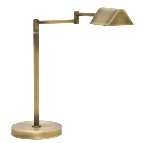 House of Troy Delta LED Task Antique Brass Table Lamp