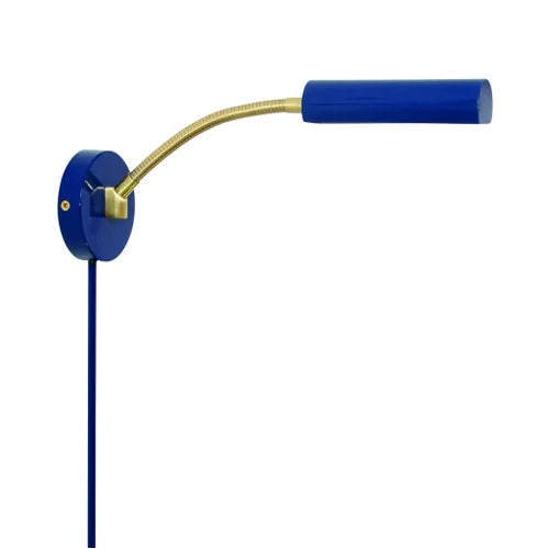 House of Troy Fusion Navy Blue/Satin Brass Wall Swing Lamp