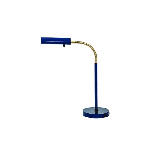 House of Troy Fusion navy Blue/Satin Brass Table Lamp