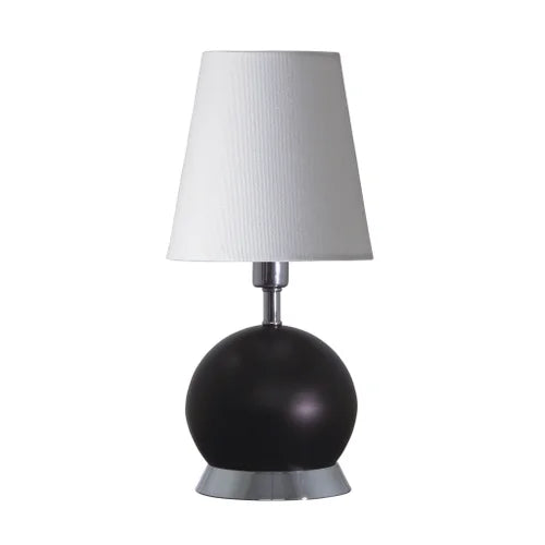 House of Troy Geo 12" Black Matte with Chrome Accents Lamp