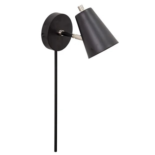 House of Troy Kirby LED Black with Satin Nickel Wall Lamp