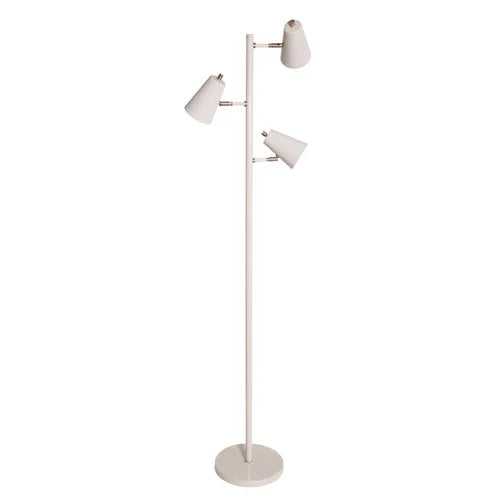 House of Troy Kirby LED Three Light Gray with Satin Nickel Floor Lamp