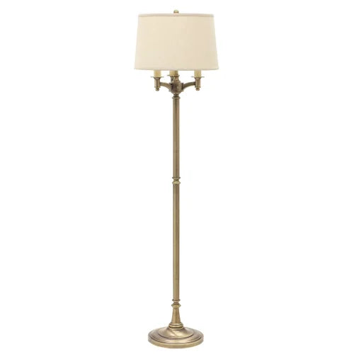 House of Troy Lancaster Six-Way 62.75" Antique Brass Floor Lamp