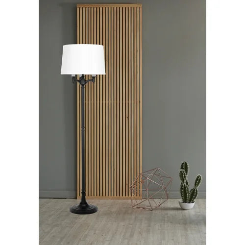 House of Troy Lancaster Six-Way 62.75" Black Floor Lamp