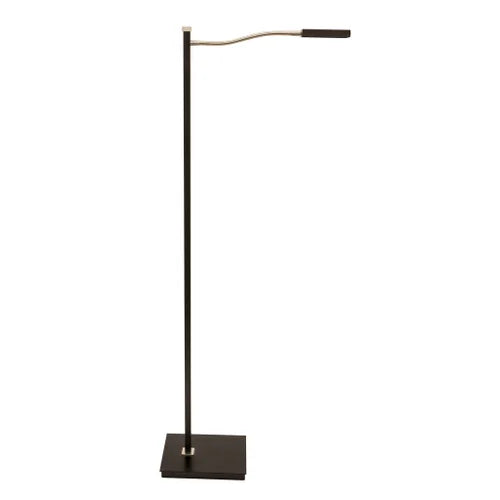 House of Troy Lewis 52" Black with Satin Nickel Floor Lamp