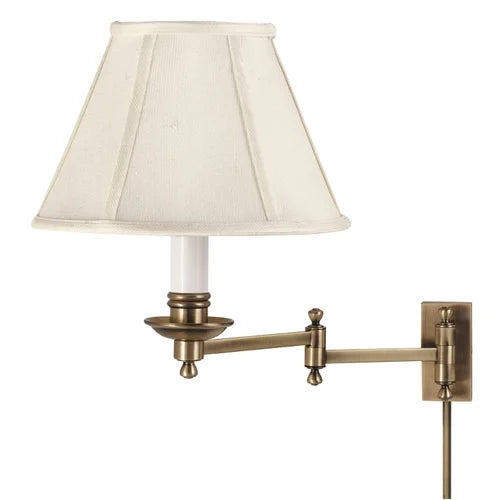 House of Troy Library Swing Arm Antique Brass Wall Lamp