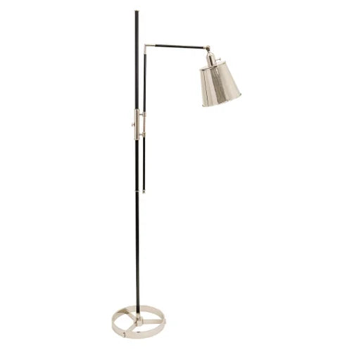 House of Troy Morgan 65" Black with Polished Nickel Floor Lamp