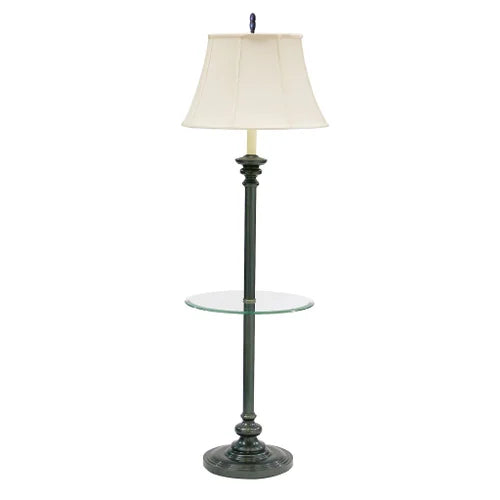 House of Troy Newpor 55.75" Oil Rubbed Bronze Floor Lamp with Glass Table