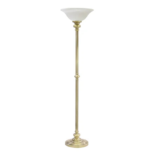 House of Troy Newport Torchiere 68.75" Antique Brass Floor Lamp