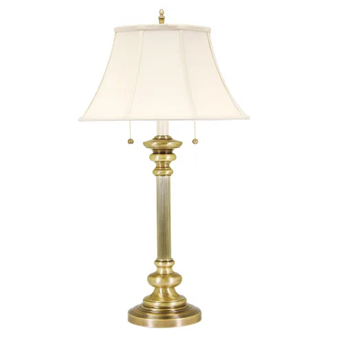 House of Troy Newport Twin Pull 30.25" Antique Brass Table Lamp