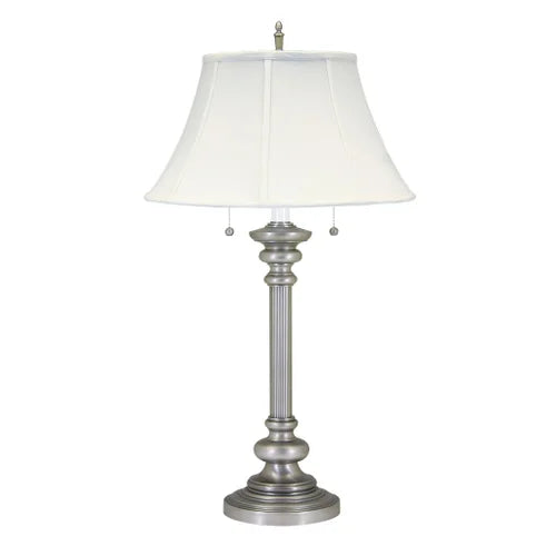 House of Troy Newport Twin Pull 30.25" Pewter Table Lamp
