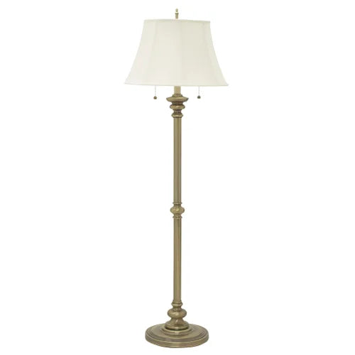 House of Troy Newport Twin Pull 57.5" Antique Brass Floor Lamp