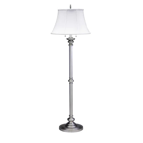 House of Troy Newport Twin Pull 57.5" Pewter Floor Lamp