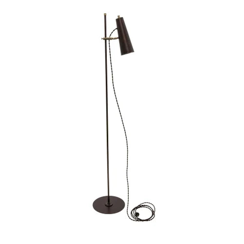 House of Troy Norton Chestnut Bronze with Antique Brass Floor Lamp