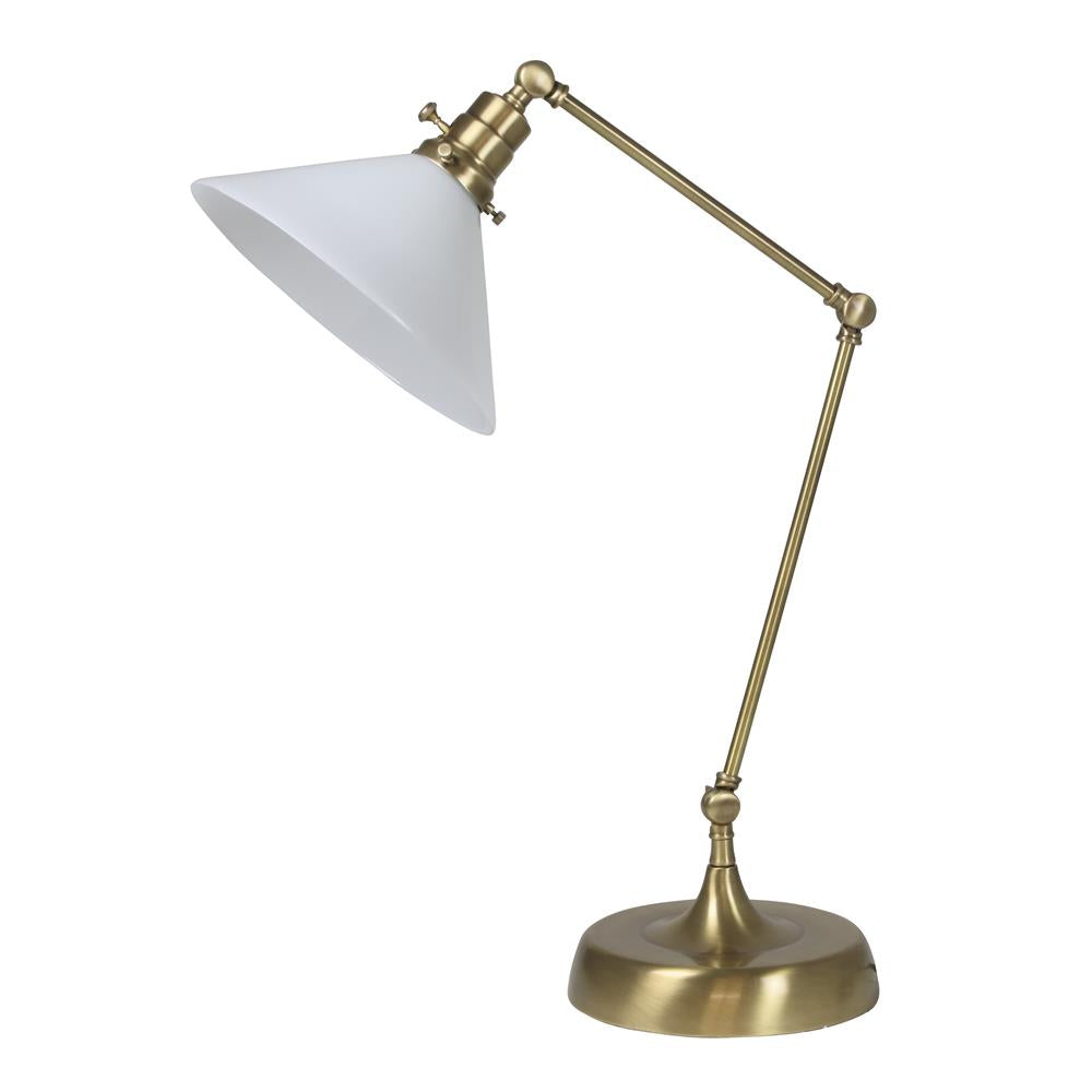 House of Troy Otis 9" Antique Brass Table Lamp