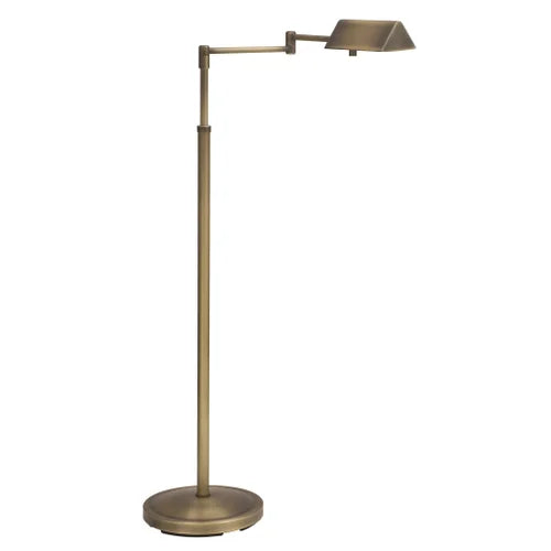 House of Troy Pinnacle Adjustable Halogen Antique Brass Floor Lamp