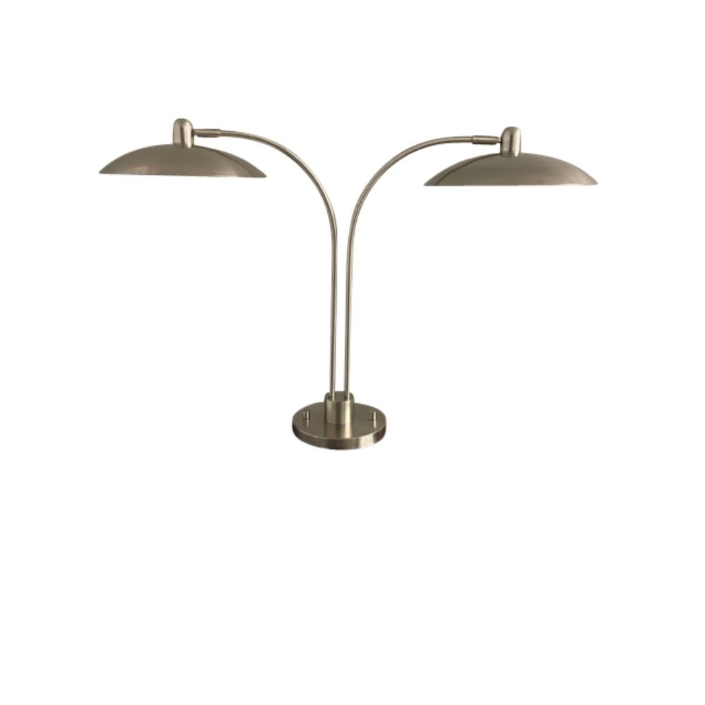 House of Troy RL252 Ridgeline 12" Satin Nickel Table Lamp