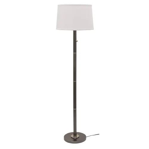 House of Troy Rupert Granite with Satin Nickel Accents Floor Lamp