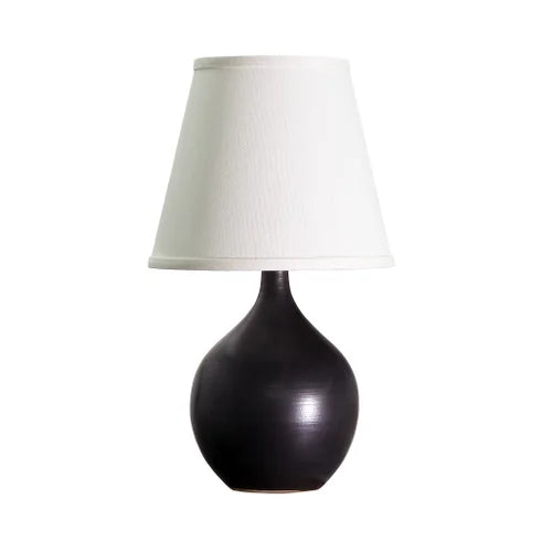 House of Troy Scatchard Stoneware 13.5" Black Mini Table Lamp