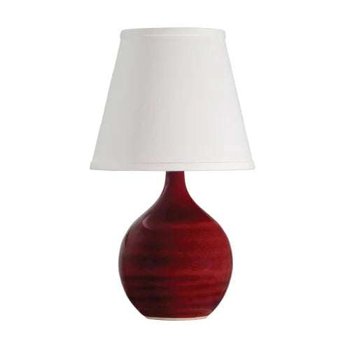 House of Troy Scatchard Stoneware 13.5" Copper Red Mini Table Lamp