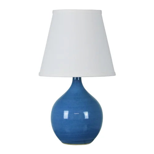 House of Troy Scatchard Stoneware 13.5" Cornflower Blue Mini Table Lamp