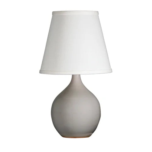 House of Troy Scatchard Stoneware 13.5" Gray Gloss Mini Table Lamp