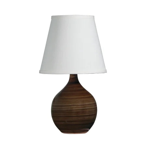 House of Troy Scatchard Stoneware 13.5" Tiger's Eye Mini Table Lamp