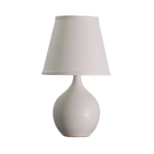 House of Troy Scatchard Stoneware 13.5" White Matte Mini Table Lamp