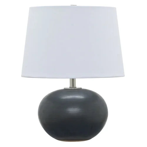 House of Troy Scatchard Stoneware 17" Black Table Lamp