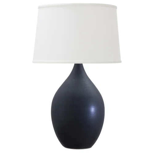 House of Troy Scatchard Stoneware 18.5" Black Table Lamp