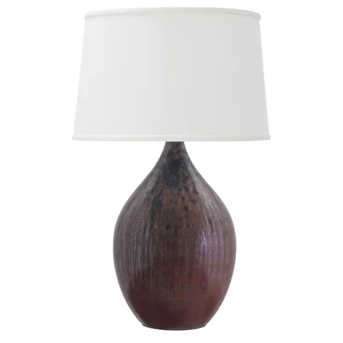 House of Troy Scatchard Stoneware 18.5" Decorated Red Table Lamp