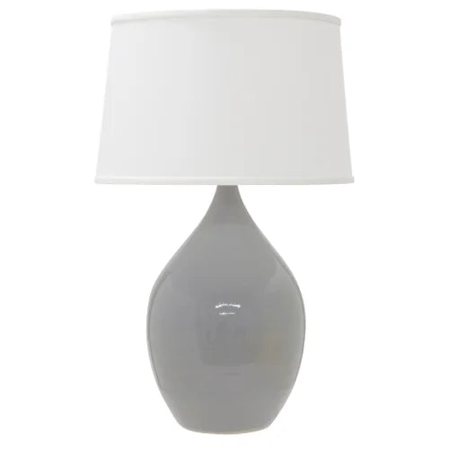 House of Troy Scatchard Stoneware 18.5" Gray Gloss Table Lamp