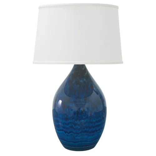 House of Troy Scatchard Stoneware 18.5" Midnight Blue Table Lamp