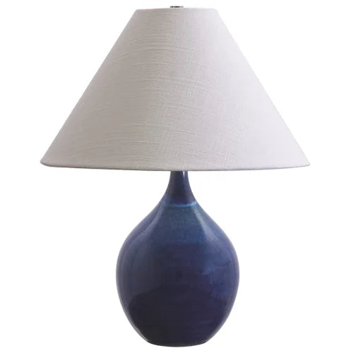 House of Troy Scatchard Stoneware 19" GS200-Blue Gloss Table Lamp