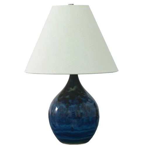 House of Troy Scatchard Stoneware 19" GS200-Midnight Blue Table Lamp