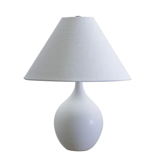 House of Troy Scatchard Stoneware 19" GS200-White Matte Table Lamp