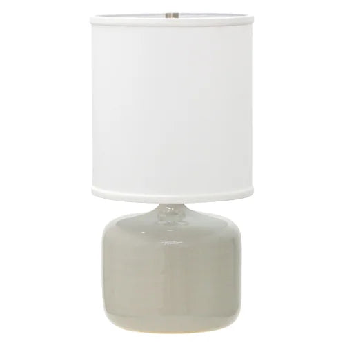 House of Troy Scatchard Stoneware 19.5" Gray Gloss Table Lamp